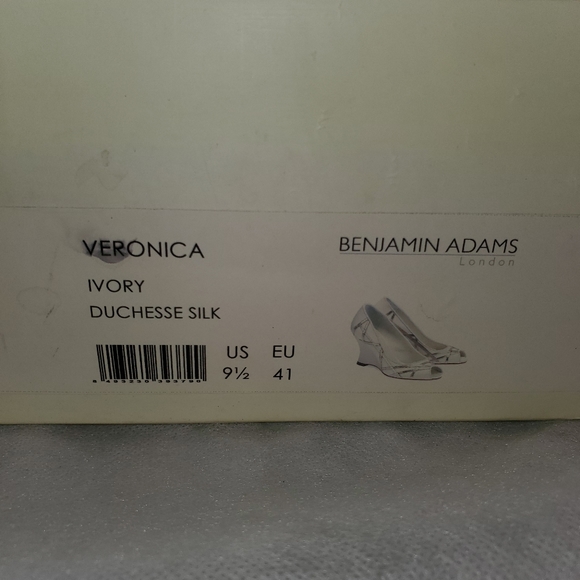 Benjamin Adam's Veronica Silk Ivory Shoes - Picture 12 of 12